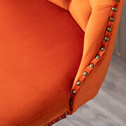 Orange velvet swivel barstools with comfortable tufted back, set of 2 by La Spezia additional picture 10