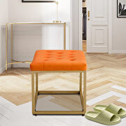 Orange velvet modern luxury style ottoman by La Spezia additional picture 4
