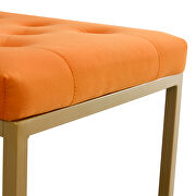 Orange velvet modern luxury style ottoman by La Spezia additional picture 5
