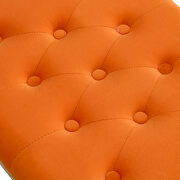 Orange velvet modern luxury style ottoman by La Spezia additional picture 7