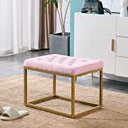 Pink velvet modern luxury style ottoman by La Spezia additional picture 2