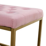 Pink velvet modern luxury style ottoman by La Spezia additional picture 3