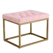 Pink velvet modern luxury style ottoman by La Spezia additional picture 5