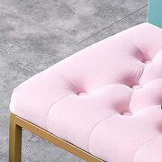 Pink velvet modern luxury style ottoman by La Spezia additional picture 6
