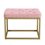 Pink velvet modern luxury style ottoman by La Spezia additional picture 7