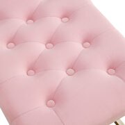 Pink velvet modern luxury style ottoman by La Spezia additional picture 9