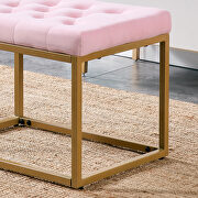 Pink velvet modern luxury style ottoman by La Spezia additional picture 10