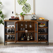Rustic wood wine cabinet with storage multifunctional floors by La Spezia additional picture 3