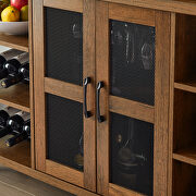 Rustic wood wine cabinet with storage multifunctional floors by La Spezia additional picture 8
