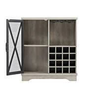 Single door wine cabinet with 16 wine storage compartments in gray by La Spezia additional picture 4