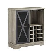 Single door wine cabinet with 16 wine storage compartments in gray by La Spezia additional picture 5