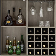 Single door wine cabinet with 16 wine storage compartments in gray by La Spezia additional picture 6