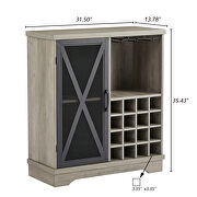 Single door wine cabinet with 16 wine storage compartments in gray by La Spezia additional picture 7