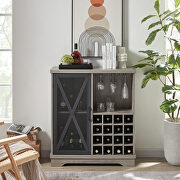 Single door wine cabinet with 16 wine storage compartments in gray by La Spezia additional picture 9