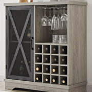 Single door wine cabinet with 16 wine storage compartments in gray by La Spezia additional picture 10