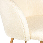 Off white upholstery teddy faux fur dining chair, set of 2 by La Spezia additional picture 3