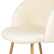 Off white upholstery teddy faux fur dining chair, set of 2 by La Spezia additional picture 5