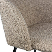 Light brown upholstery teddy faux fur dining chair, set of 2 by La Spezia additional picture 8