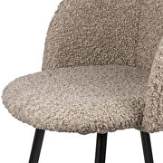 Light brown upholstery teddy faux fur dining chair, set of 2 by La Spezia additional picture 10