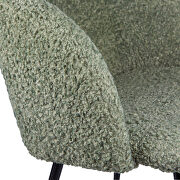 Gray upholstery teddy faux fur dining chair, set of 2 by La Spezia additional picture 2