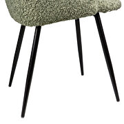 Gray upholstery teddy faux fur dining chair, set of 2 by La Spezia additional picture 4