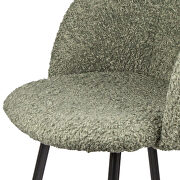 Gray upholstery teddy faux fur dining chair, set of 2 by La Spezia additional picture 5