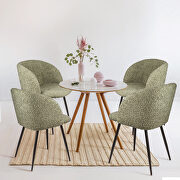 Gray upholstery teddy faux fur dining chair, set of 2 by La Spezia additional picture 9
