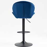 Bar stools set of 2 adjustable barstools with back and footrest in blue by La Spezia additional picture 12