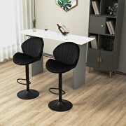 Bar stools set of 2 adjustable barstools with back and footrest in black by La Spezia additional picture 4