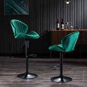 Bar stools set of 2 adjustable barstools with back and footrest in green by La Spezia additional picture 2