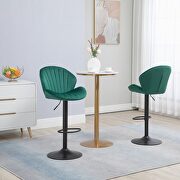 Bar stools set of 2 adjustable barstools with back and footrest in green by La Spezia additional picture 3
