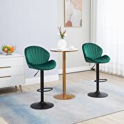 Bar stools set of 2 adjustable barstools with back and footrest in green by La Spezia additional picture 4