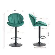 Bar stools set of 2 adjustable barstools with back and footrest in green by La Spezia additional picture 5