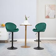 Bar stools set of 2 adjustable barstools with back and footrest in green by La Spezia additional picture 6