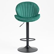 Bar stools set of 2 adjustable barstools with back and footrest in green by La Spezia additional picture 7