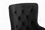 Tufted back black velvet swivel bar stools with adjustable seat height, set of 2 by La Spezia additional picture 8