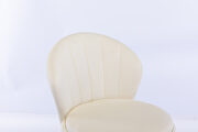 Cream velvet adjustable swivel bar stools with golden leg set of 2 by La Spezia additional picture 10