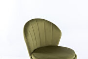 Light green velvet adjustable swivel bar stools with golden leg set of 2 by La Spezia additional picture 12