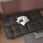 Dark gray fabric convertible memory foam modern folding sleeper sofa by La Spezia additional picture 12