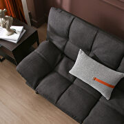 Dark gray fabric convertible memory foam modern folding sleeper sofa by La Spezia additional picture 9