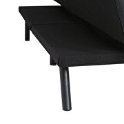 Black pu convertible memory foam modern folding sleeper sofa by La Spezia additional picture 12