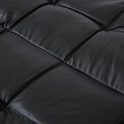 Black pu convertible memory foam modern folding sleeper sofa by La Spezia additional picture 6