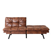 Brown pu convertible memory foam modern folding sleeper sofa by La Spezia additional picture 7