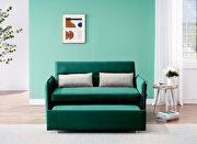Green velvet fabric upholstery sofa pull out bed by La Spezia additional picture 4