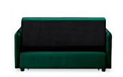 Green velvet fabric upholstery sofa pull out bed by La Spezia additional picture 7