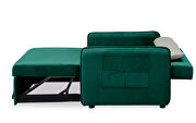 Green velvet fabric upholstery sofa pull out bed by La Spezia additional picture 8