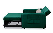 Green velvet fabric upholstery sofa pull out bed by La Spezia additional picture 9