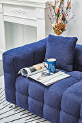 Blue fleece fabric comfortable sofa by La Spezia additional picture 2