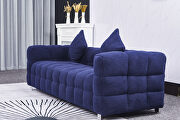 Blue fleece fabric comfortable sofa by La Spezia additional picture 4