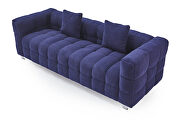 Blue fleece fabric comfortable sofa by La Spezia additional picture 6